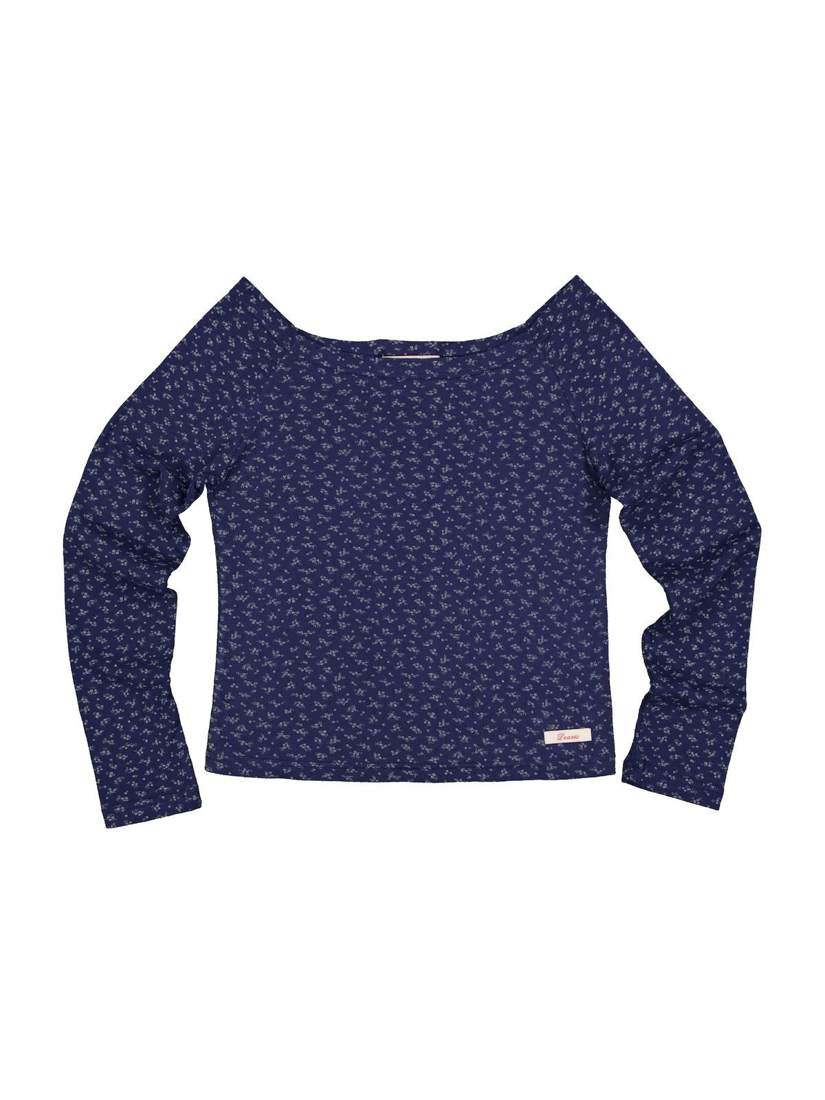 디어시스(Dearsis) Floral Punching Off Shoulder (Navy)