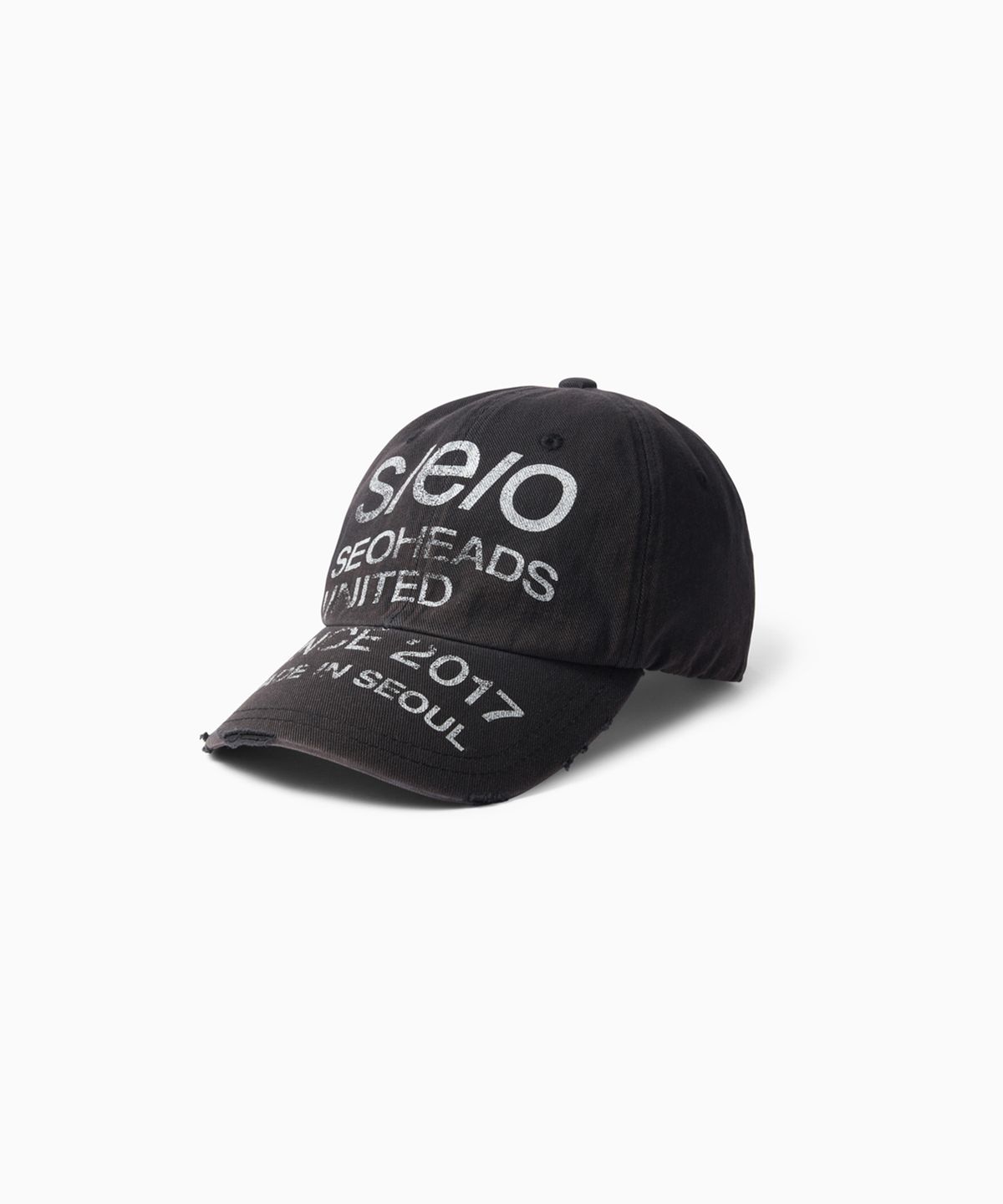 에스이오(s/e/o) DISTRESSED VINTAGE CAP BLACK