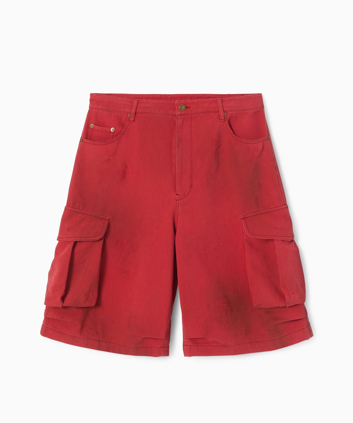 에스이오(s/e/o) DIRTY WASHED CARGO SHORTS RED