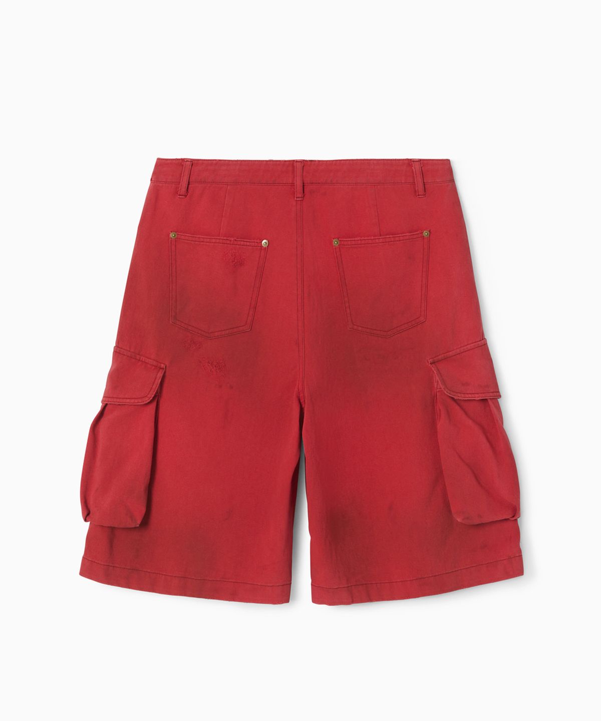 에스이오(s/e/o) DIRTY WASHED CARGO SHORTS RED