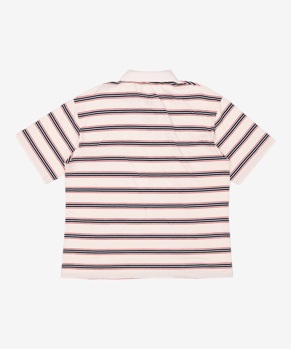 플렉서블(FLXBL) STRIPE COLLAR HALF TEE IVORY M