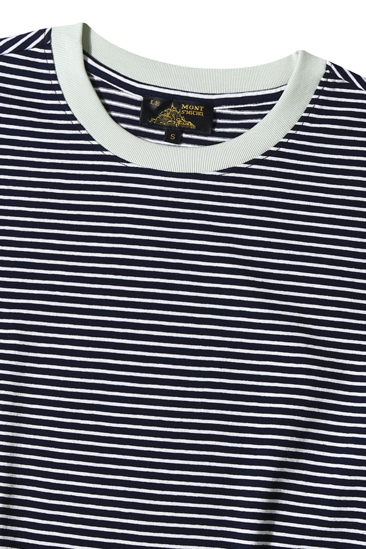 르몽생미셸(LE MONT ST MICHEL) Cotton Stripe T-shirt_VER.2_Navy