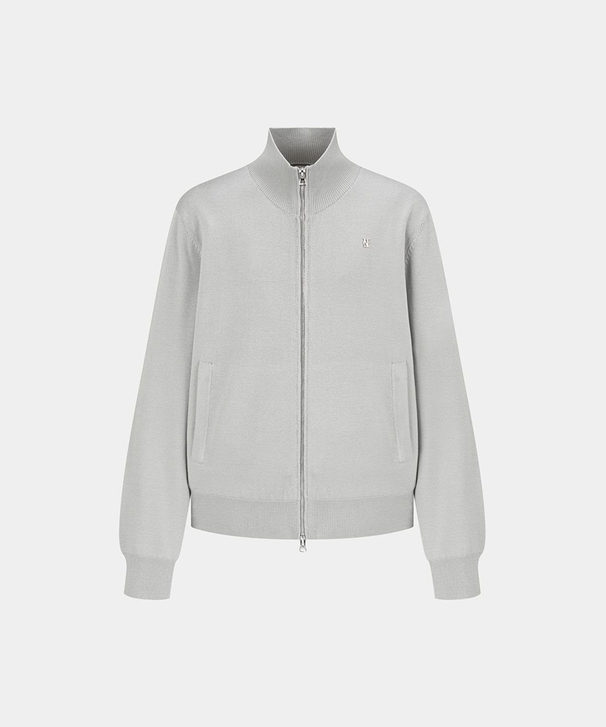 노이스(NOICE) KNIT ZIP-UP CARDIGAN - GRAY