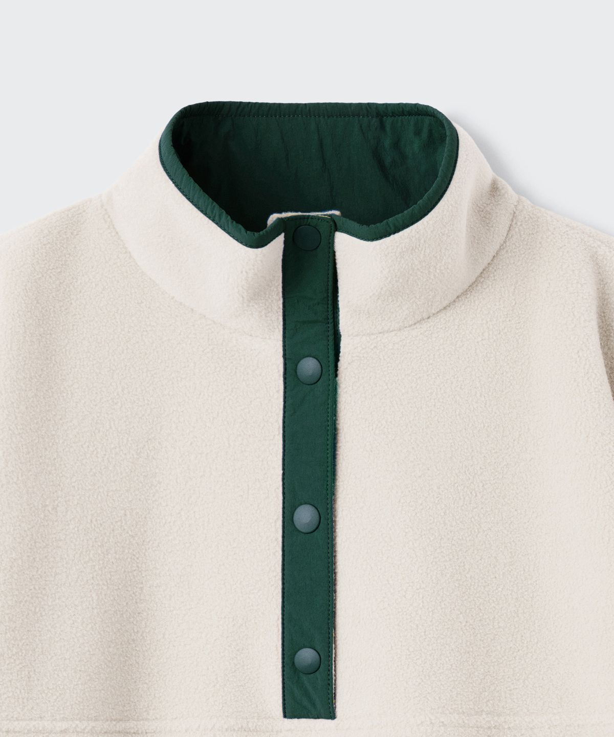 무신사 스탠다드 키즈(MUSINSA STANDARD KIDS) 오버사이즈 폴라 플리스 아노락 & 폴라 플리스 스웨트 팬츠 [크림]