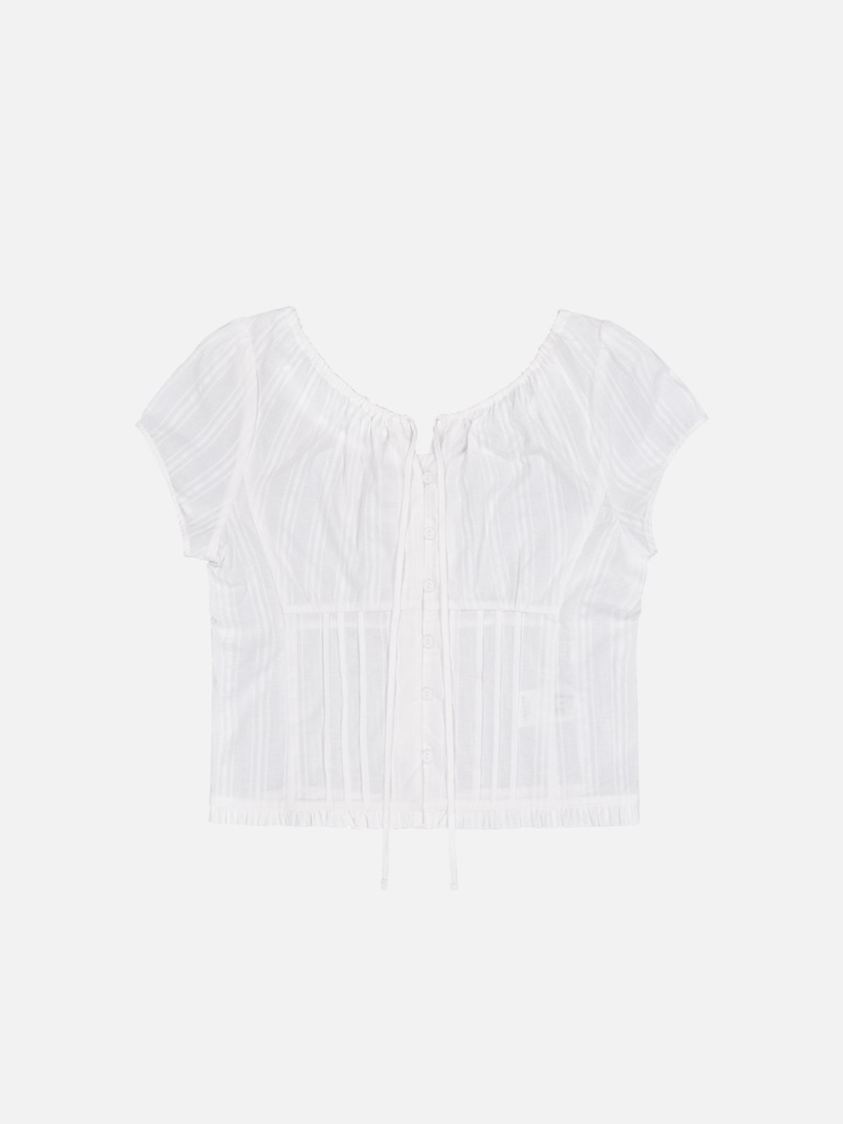비올셋(BE ALL SET) Cotton Pintuck Blouse_White