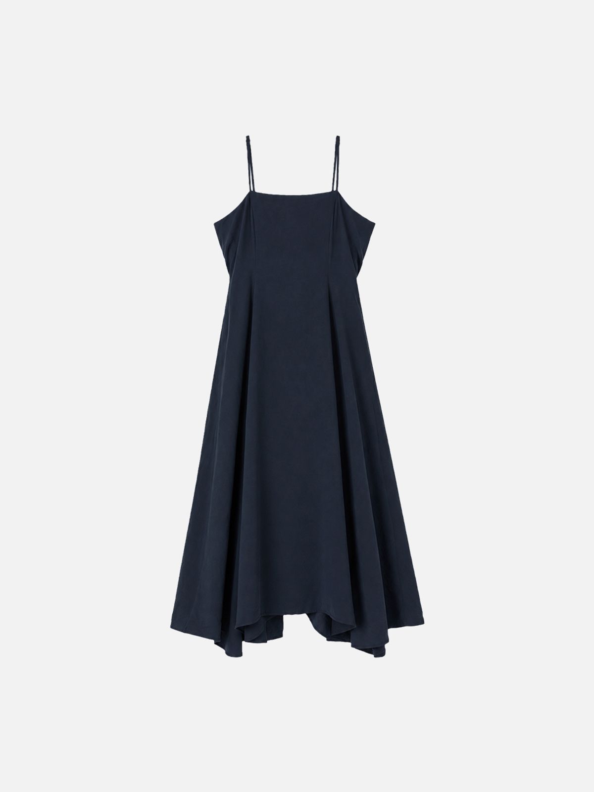 비올셋(BE ALL SET) Poplin Long Bustier Dress_Navy