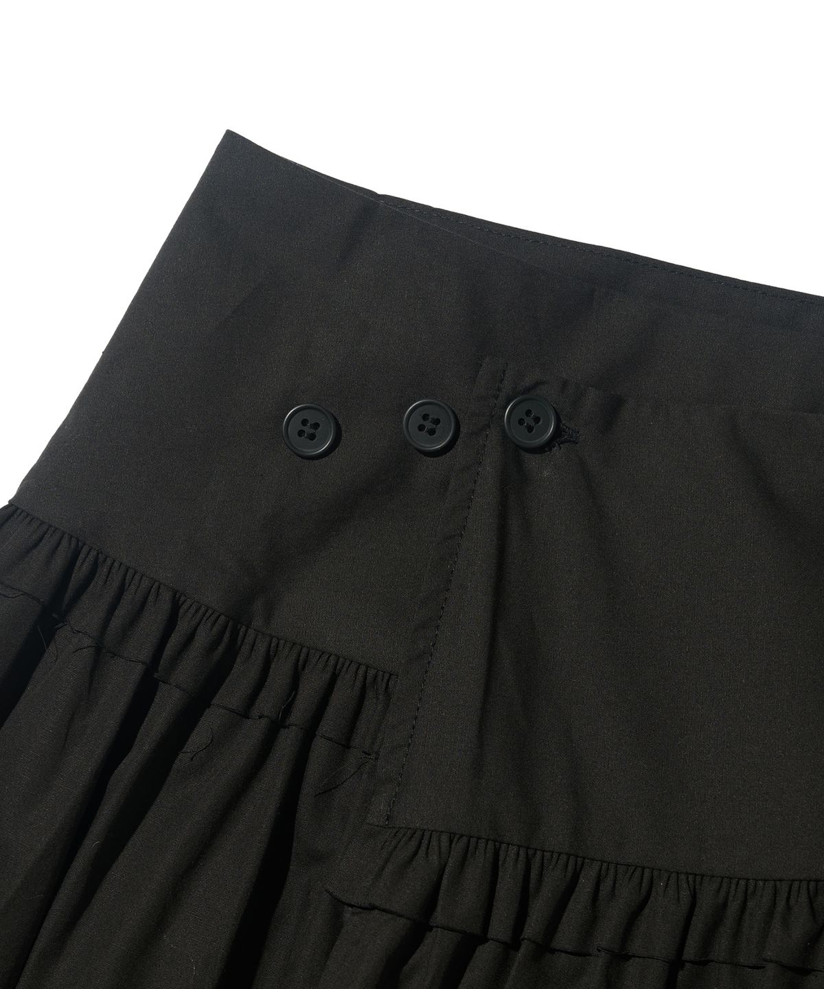 카고브로스 포 우먼(CARGOBROS FOR WOMAN) 메종 플레어 미디 스커트 (블랙)