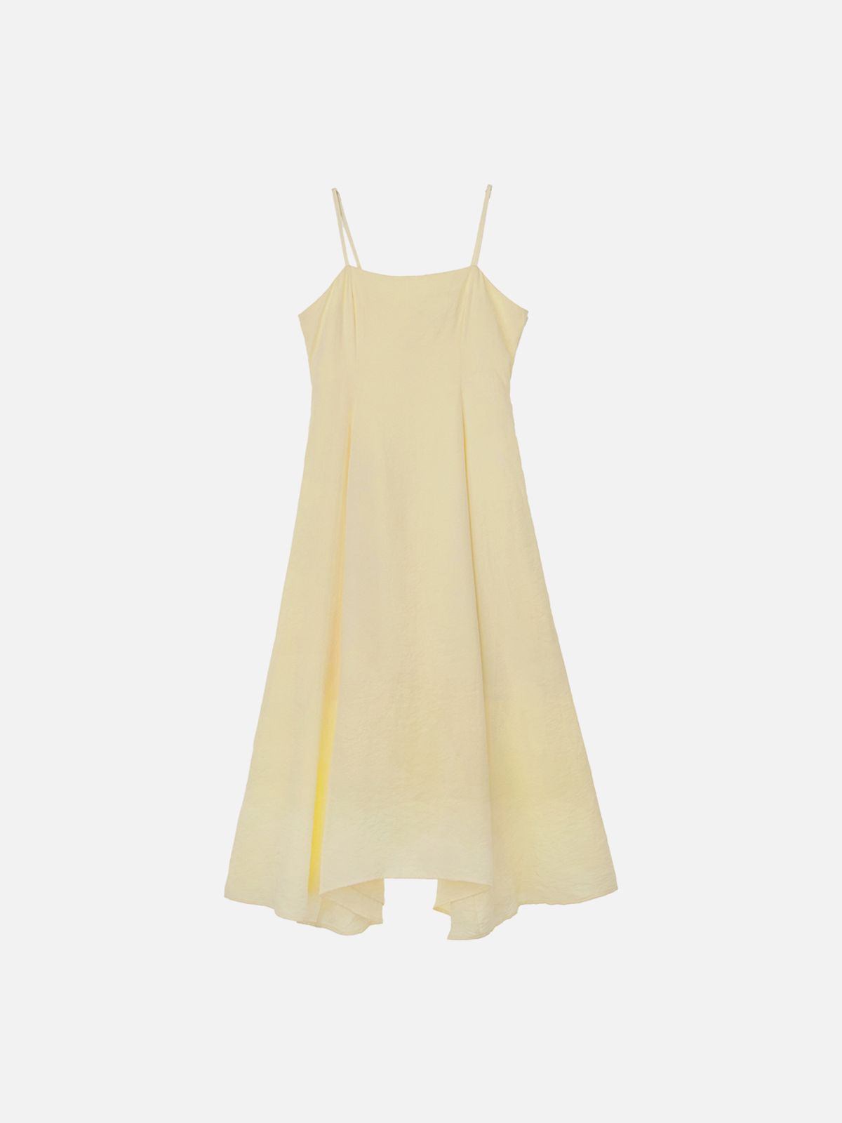 비올셋(BE ALL SET) Poplin Long Bustier Dress_Butter Cream