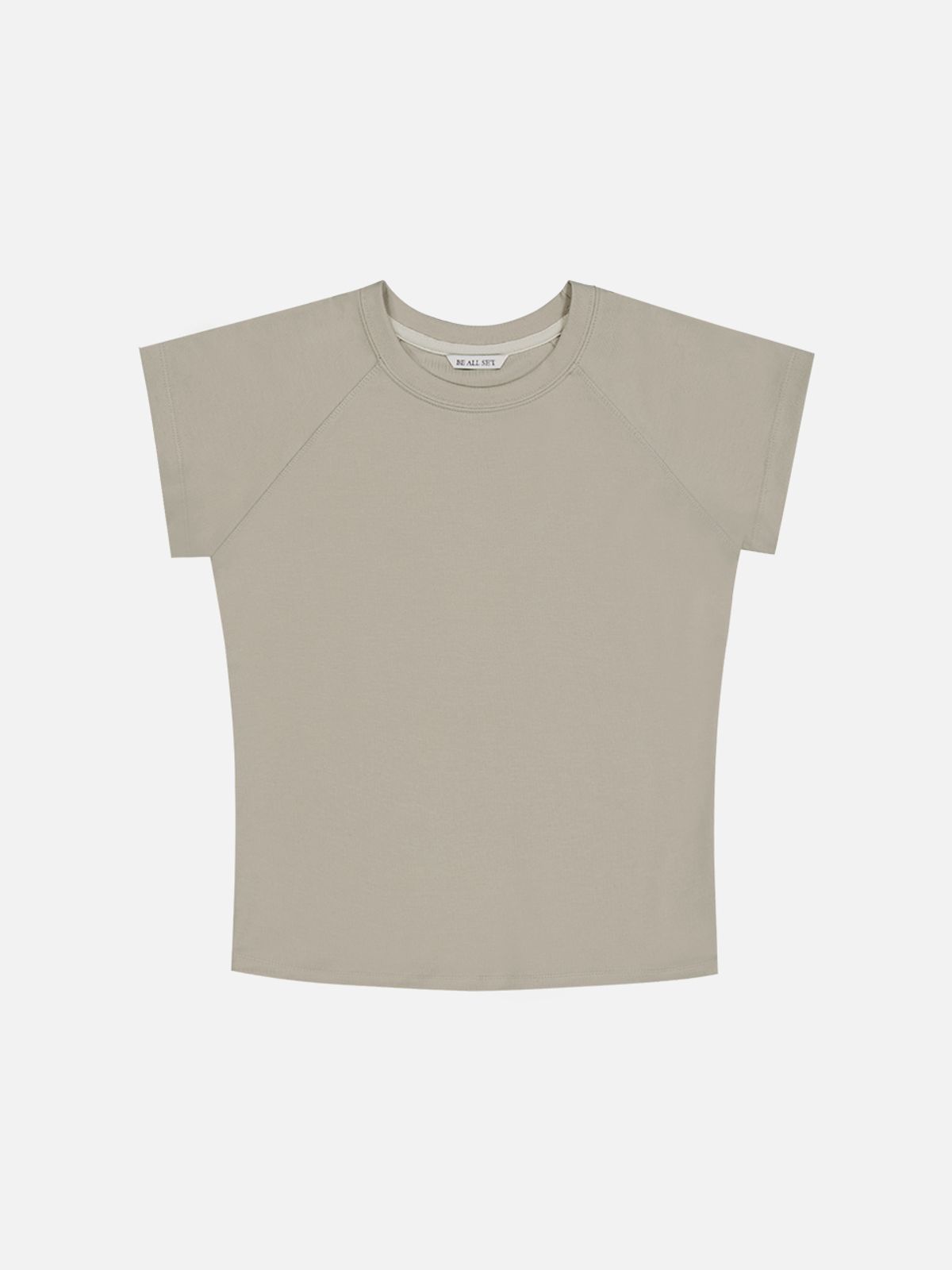 비올셋(BE ALL SET) Cap-Sleeve Raglan T-Shirt_Beige