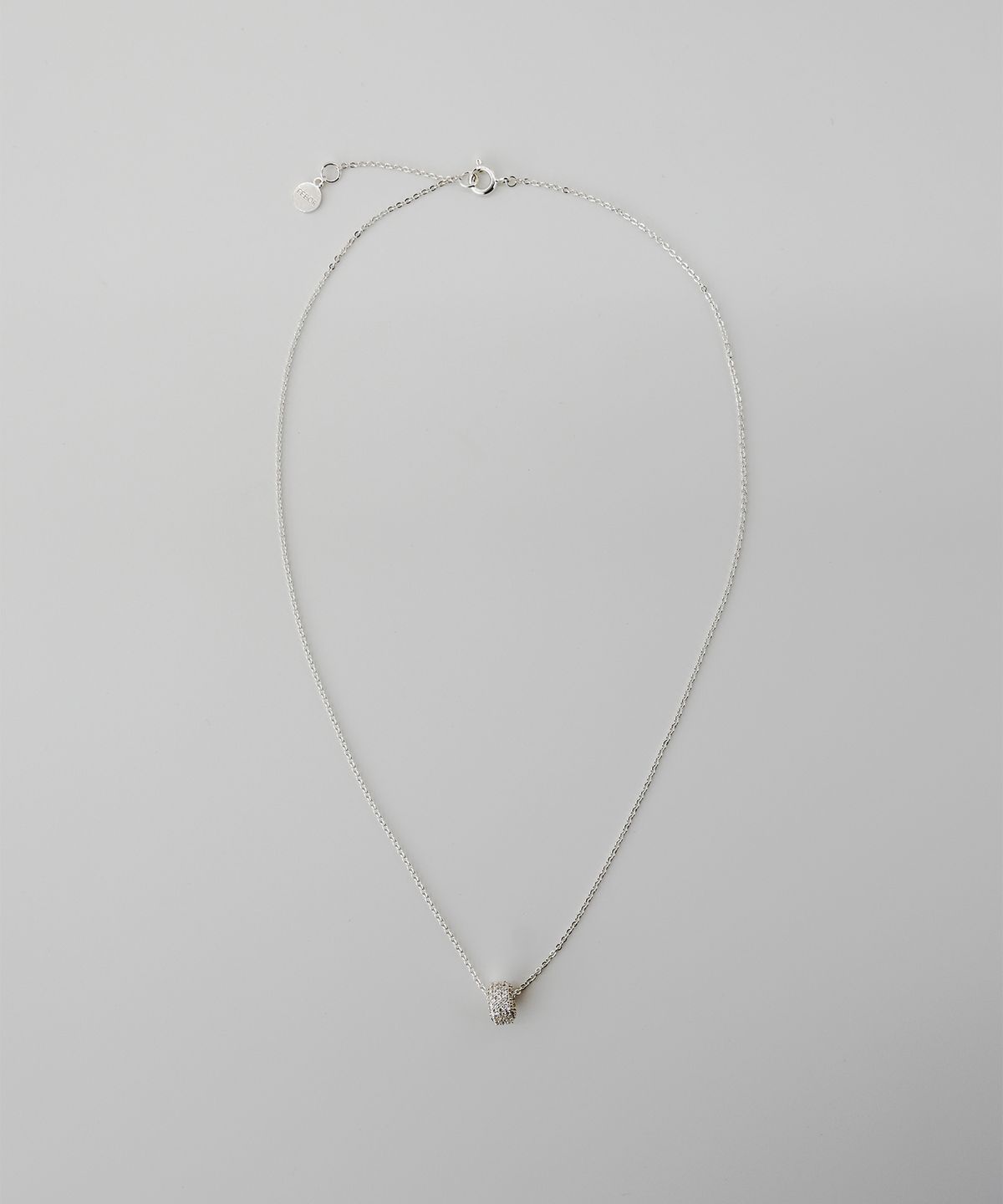 페브오어(FEBOR) Gleam pave necklace_silver