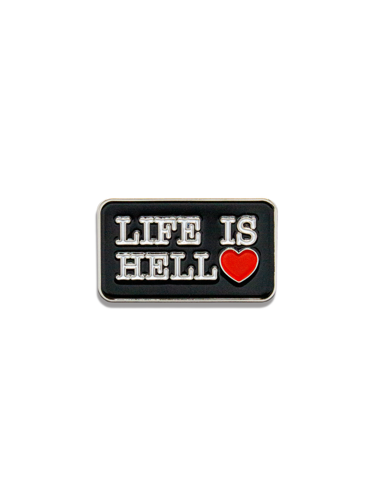 미디엄스(MEDIUMS) LIFE IS HELL Pin Set(2pcs) - White & Black (라이프 이즈 헬 핀 세트)
