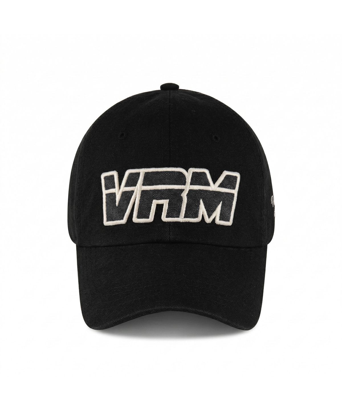 베루툼(VERUTUM) VRM 아플리케 로고 피그먼트 볼캡 블랙