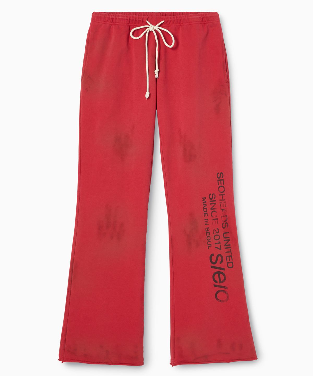 에스이오(s/e/o) DIRTY WASHED SWEATPANTS RED