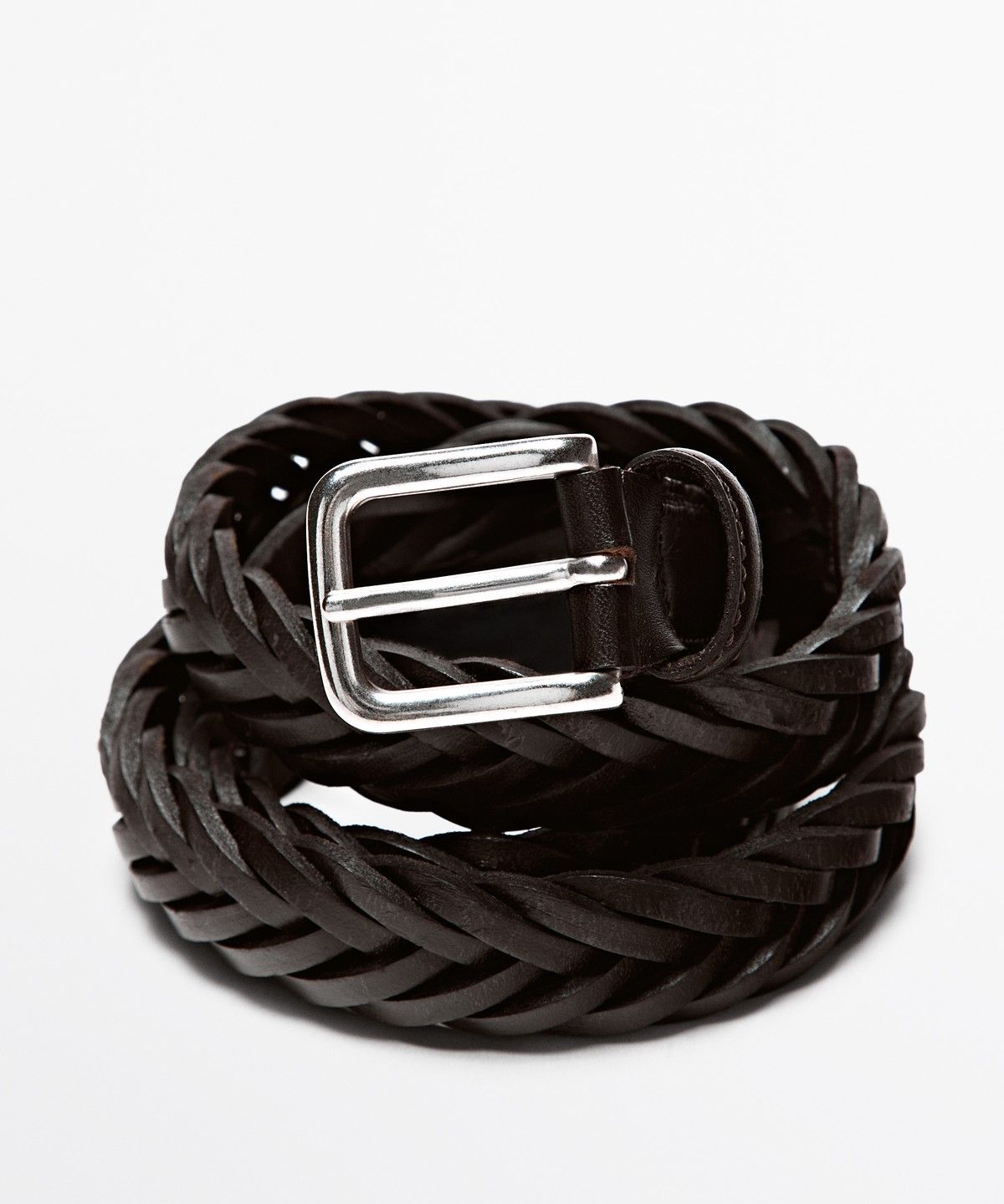마시모두띠(MASSIMO DUTTI) 브레이드 가죽 벨트
