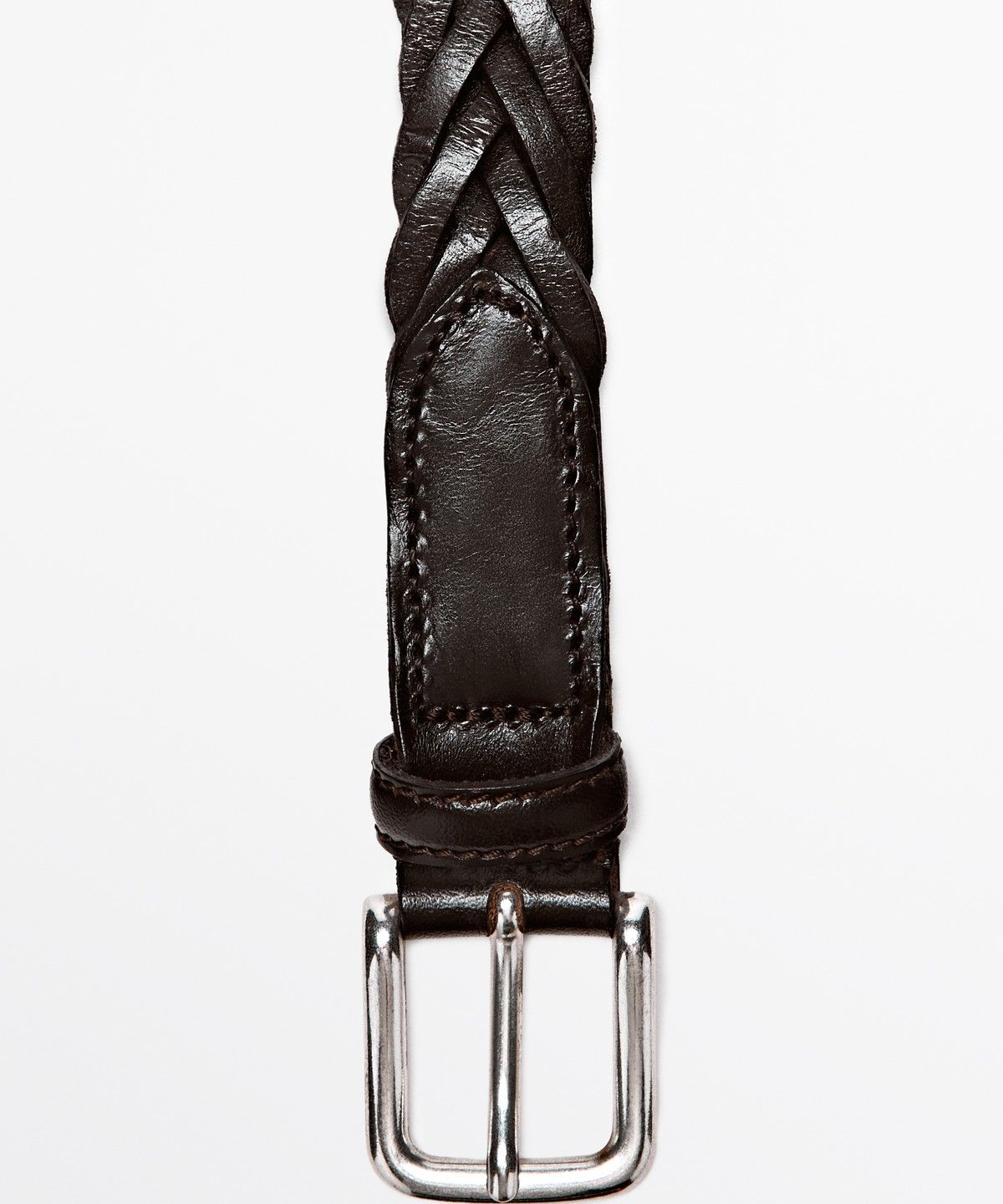 마시모두띠(MASSIMO DUTTI) 브레이드 가죽 벨트