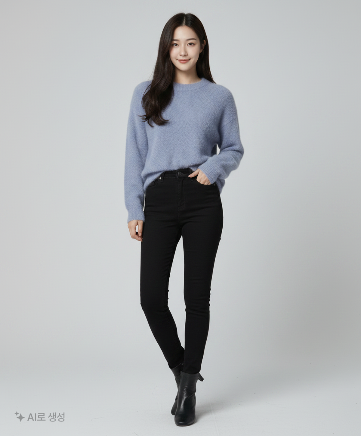 노매뉴얼(NOMANUAL) (시그니처종료)CROPPED HAIRY KNIT - 5 COLOR L