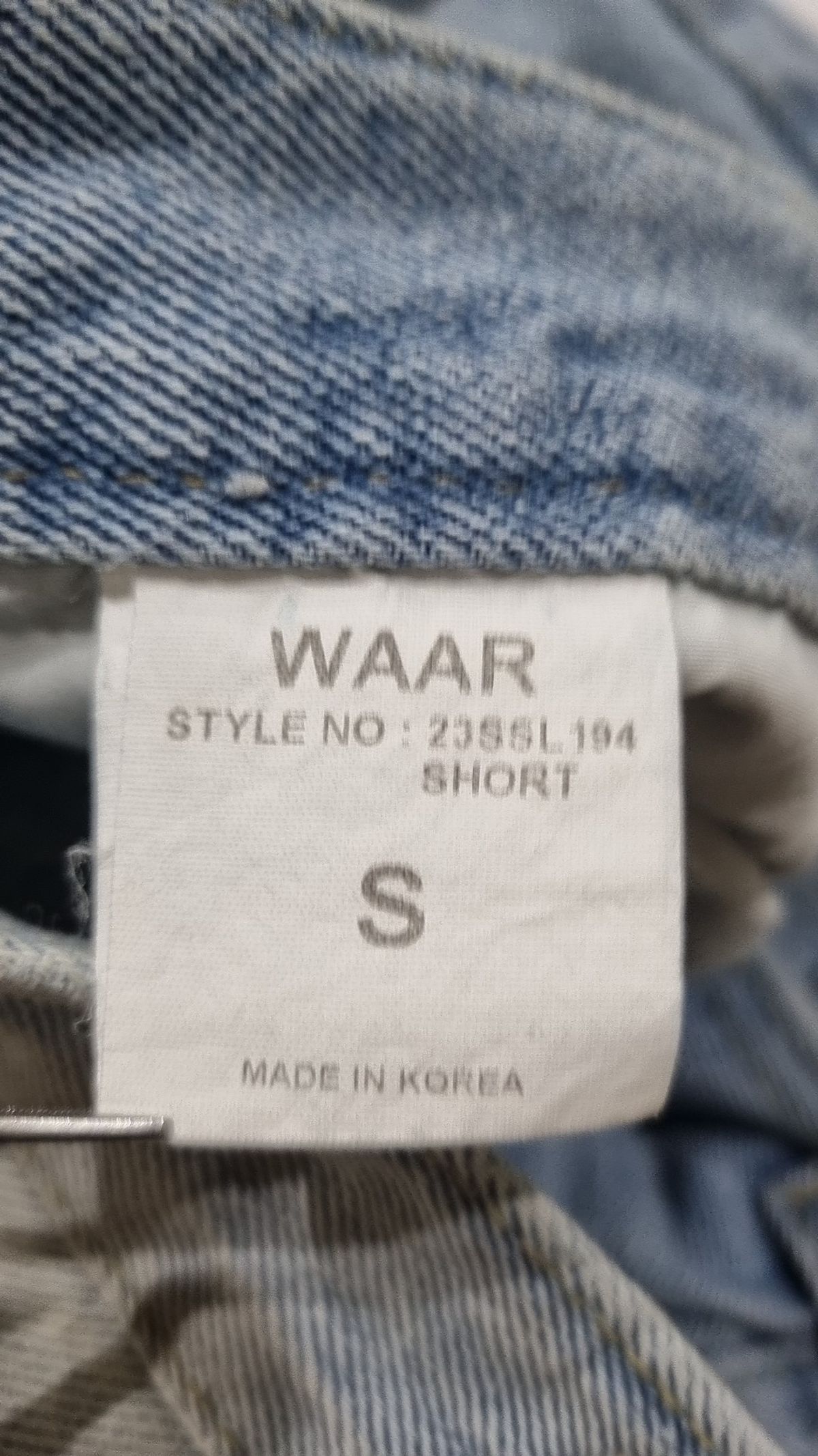 와르(WAAR) 청/데님 팬츠 S