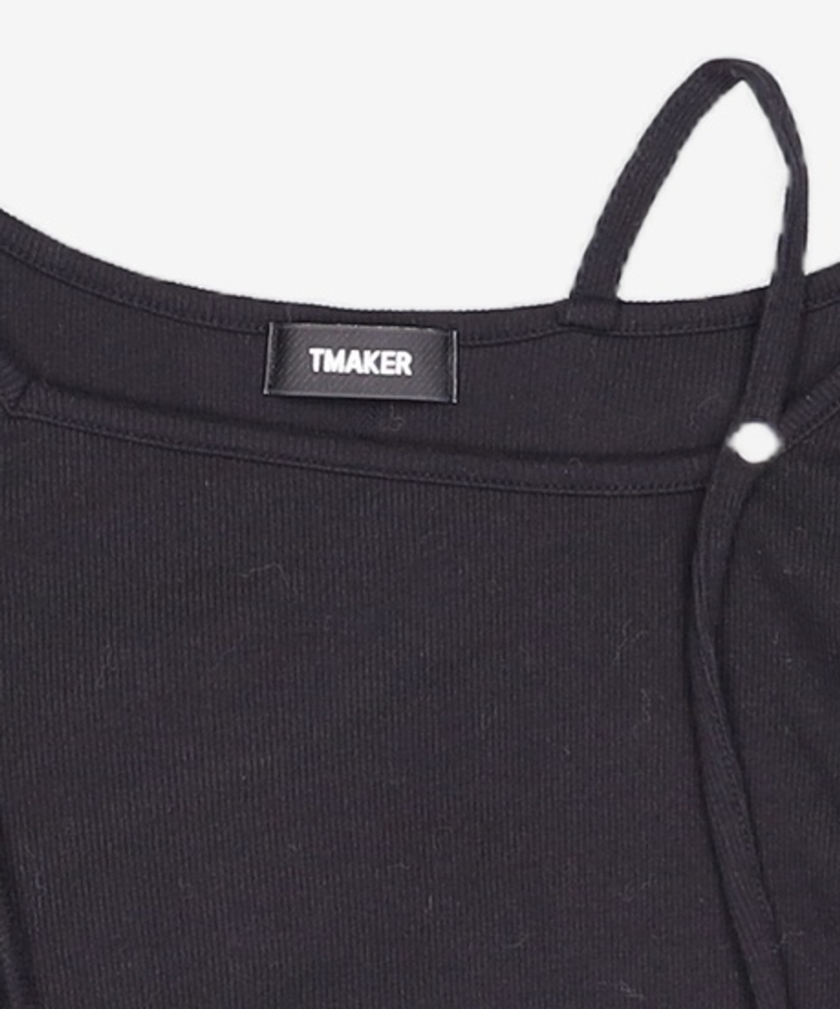 티메이커(TMAKER) 리브드 셔링 티셔츠 BK S
