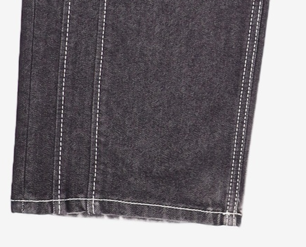 가먼트레이블(GARMENT LABLE) Stitch Straight Jeans - Black L