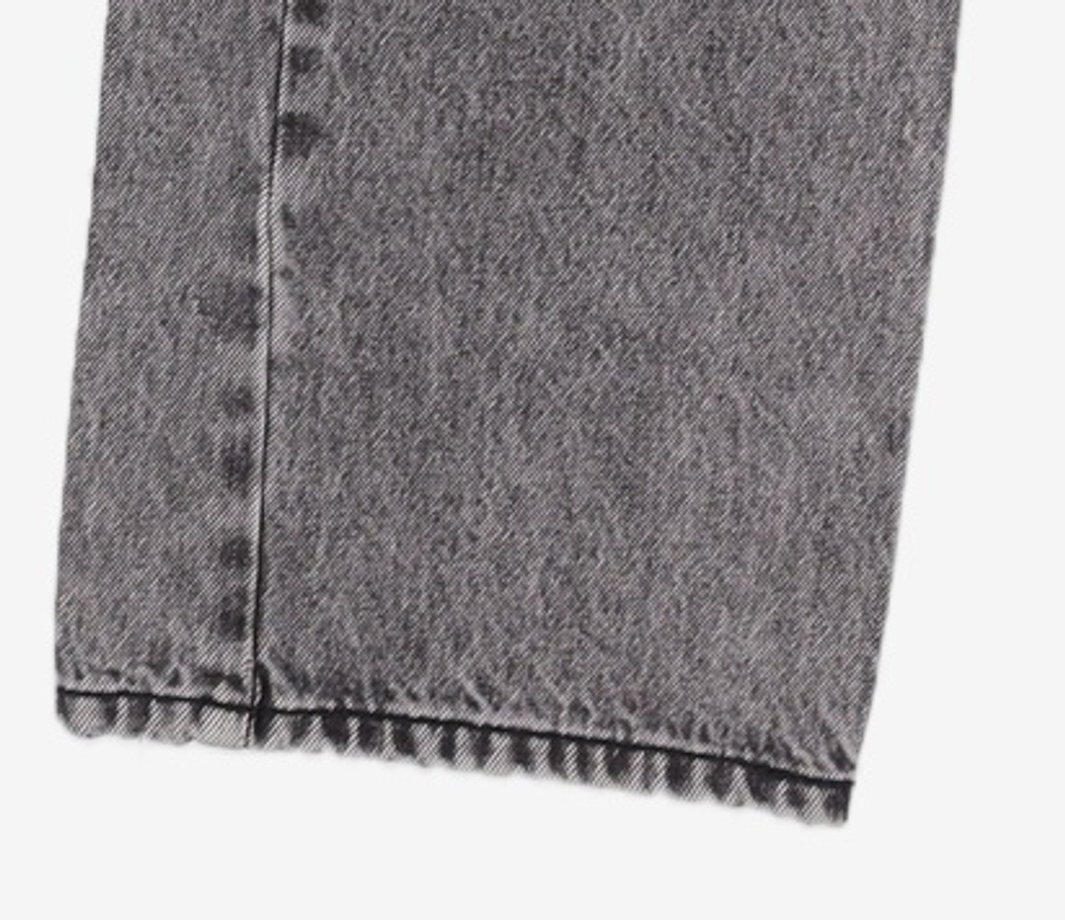 랩원오원(LAB101) 사이드 컷 스톤워시 스트레이트 데님 팬츠 (DARK GREY) 77.5