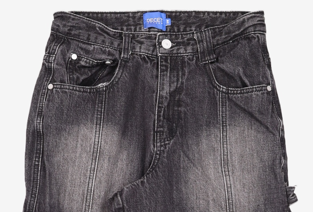 데케트(DECET) Cargo Carpenter Wide Jeans DCPT042BlackA 26