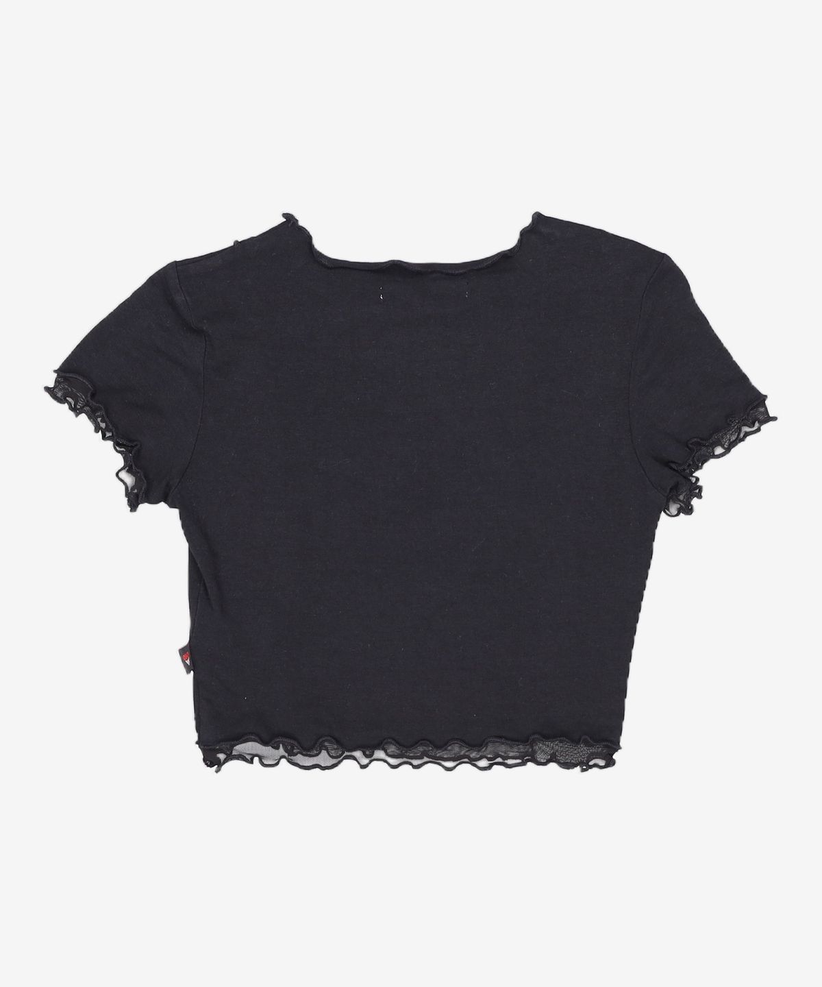 오디너리 홀리데이(ORDINARY HOLIDAY) 배색크롭티셔츠 MESH PATCH T SHIRT FREE