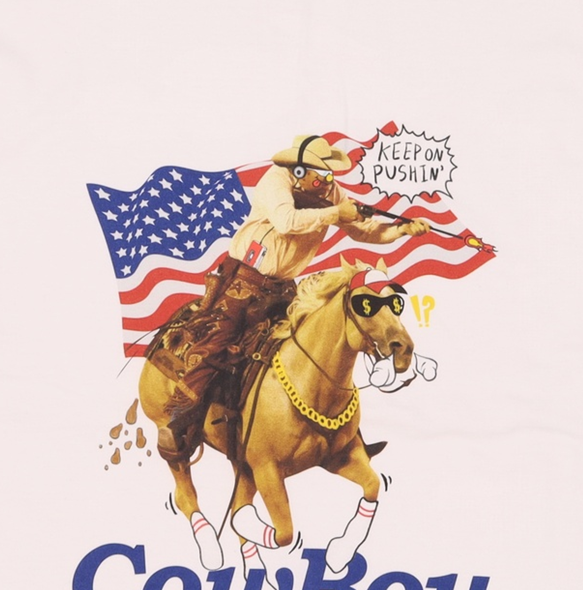 큐티에잇 가먼츠(QT8 GARMENTS) WA Cowboy Tee (Ivory) FREE