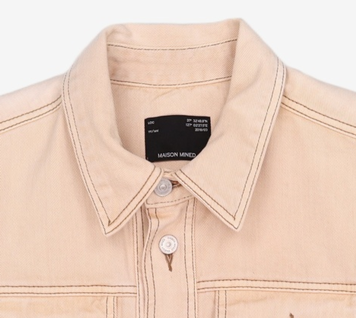 메종미네드(MAISON MINED) SAND APRICOT DYEING DENIM JACKET
