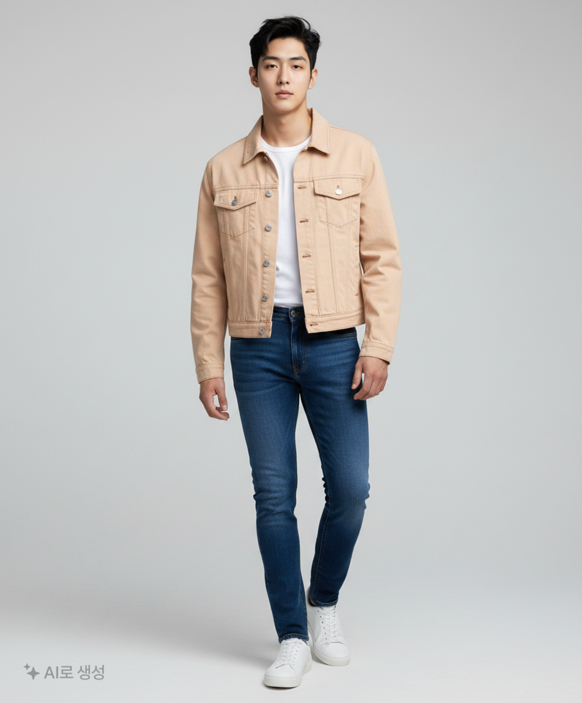 메종미네드(MAISON MINED) SAND APRICOT DYEING DENIM JACKET
