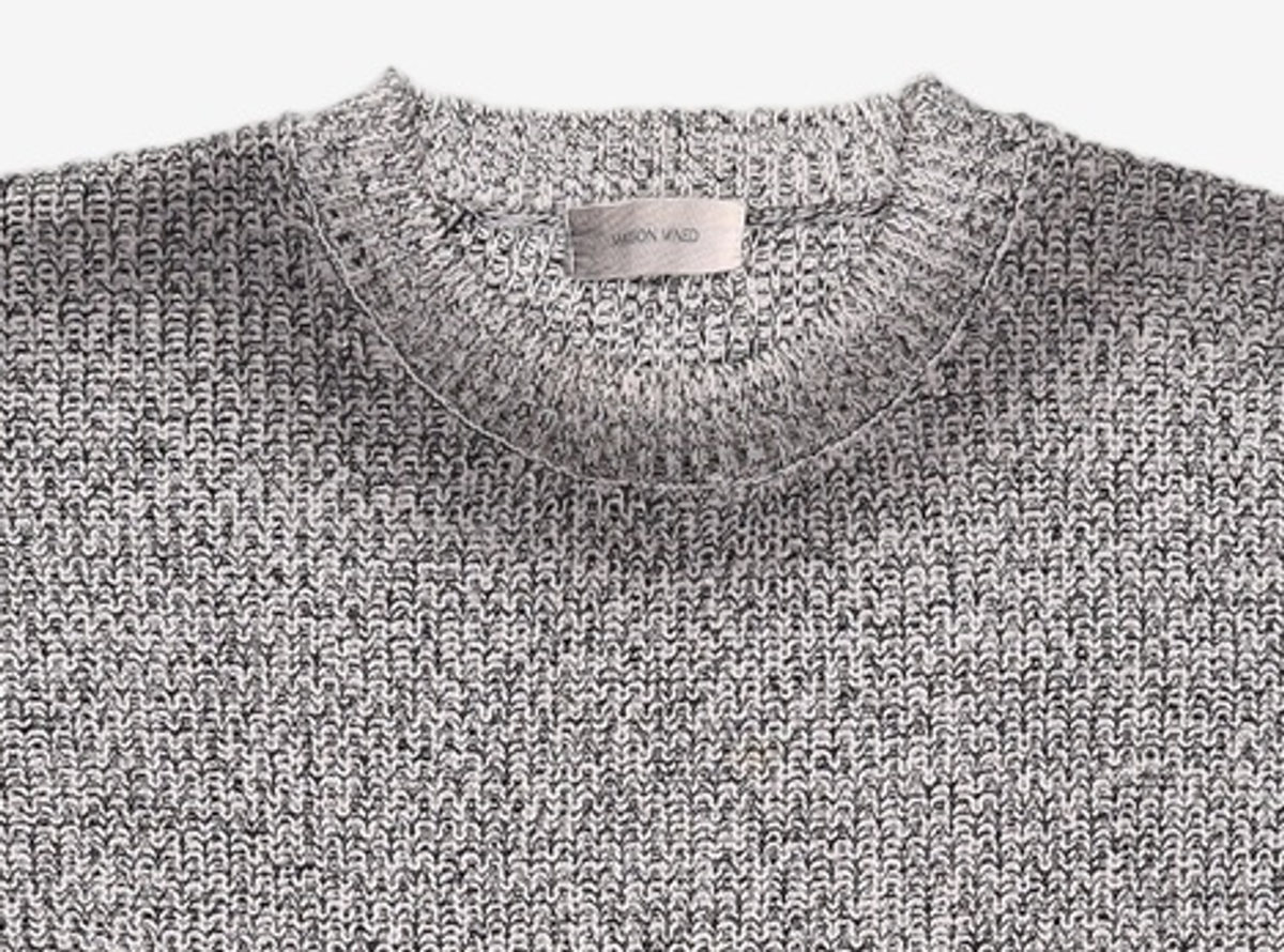 메종미네드(MAISON MINED) BLACK DYEING OVER KNIT M
