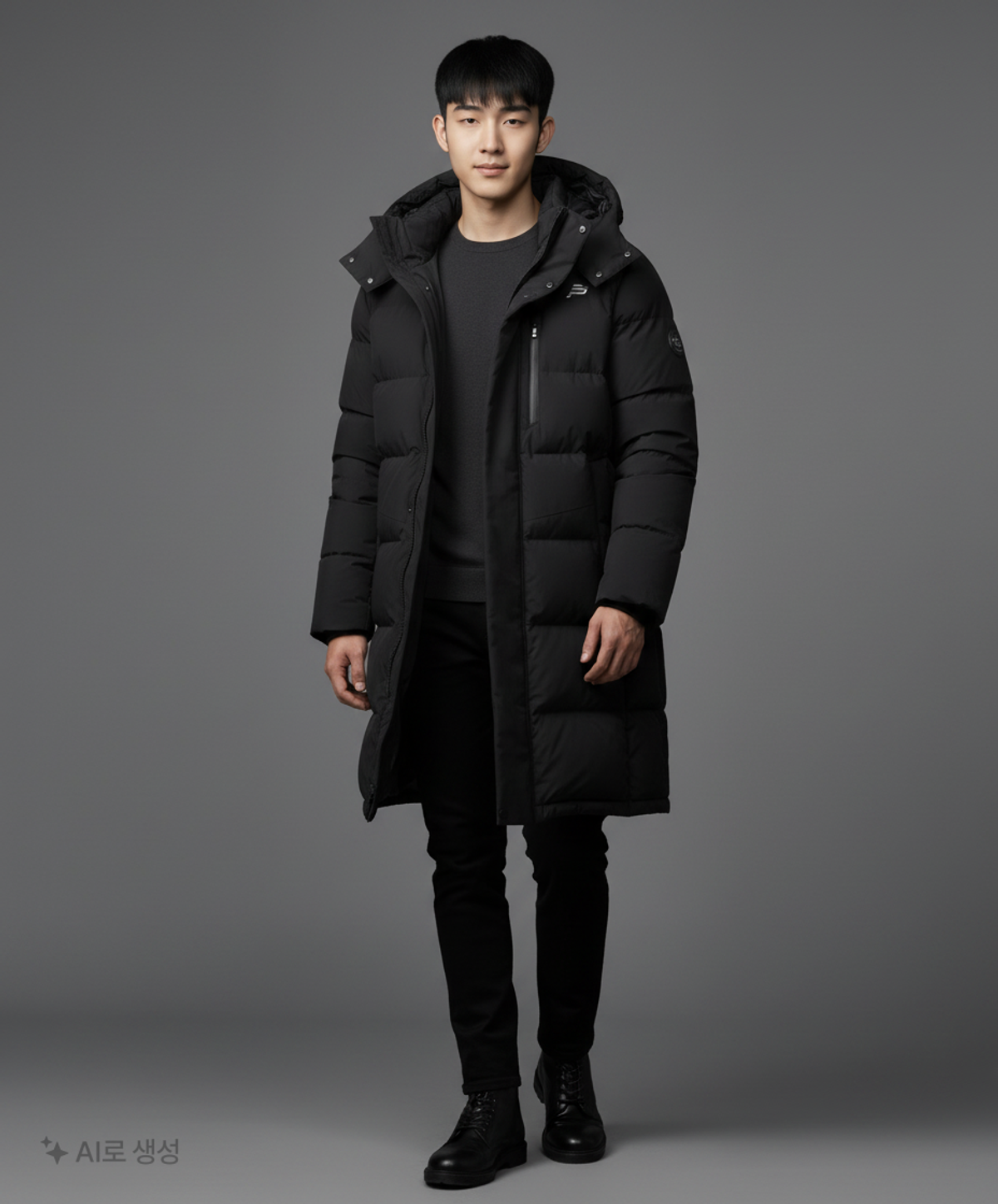 빈폴 스포츠(BEANPOLE SPORT) 블랙 남성 스토브 구스 다운 롱 점퍼 (BO9X38F115) 95