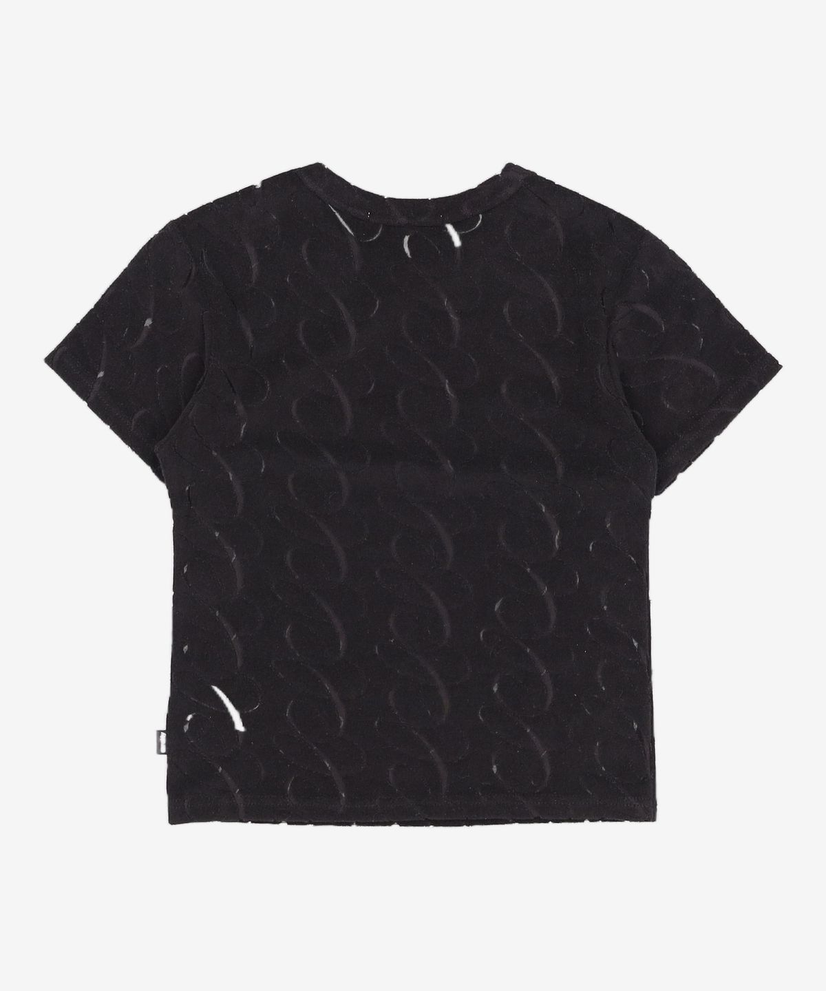 큐리티(CURETTY) C BURNOUT BASIC T-SHIRT_BLACK S