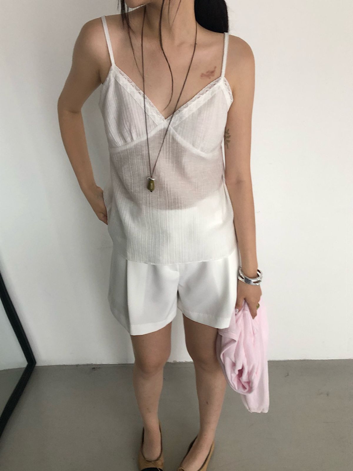 아포엠(APOEM) Lace Sheer Bustier (2C)