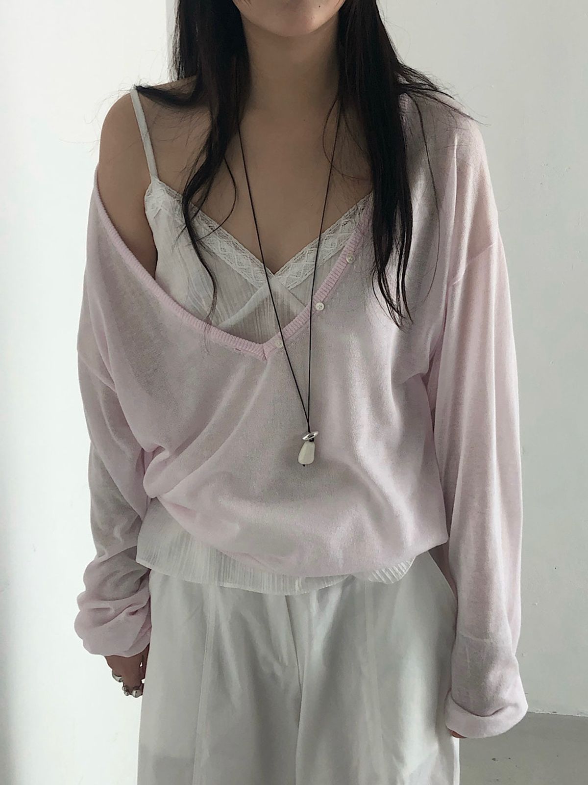 아포엠(APOEM) Lace Sheer Bustier (2C)