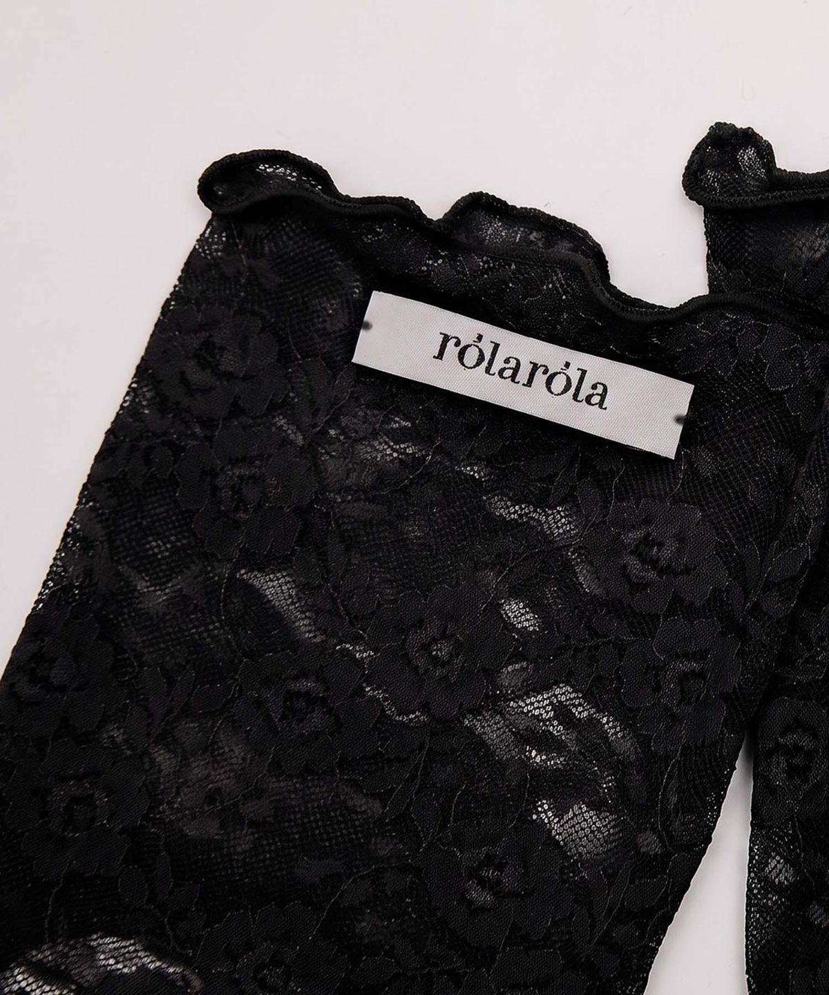 로라로라(ROLAROLA) OPEN TOE LACE LEG WARMER BLACK