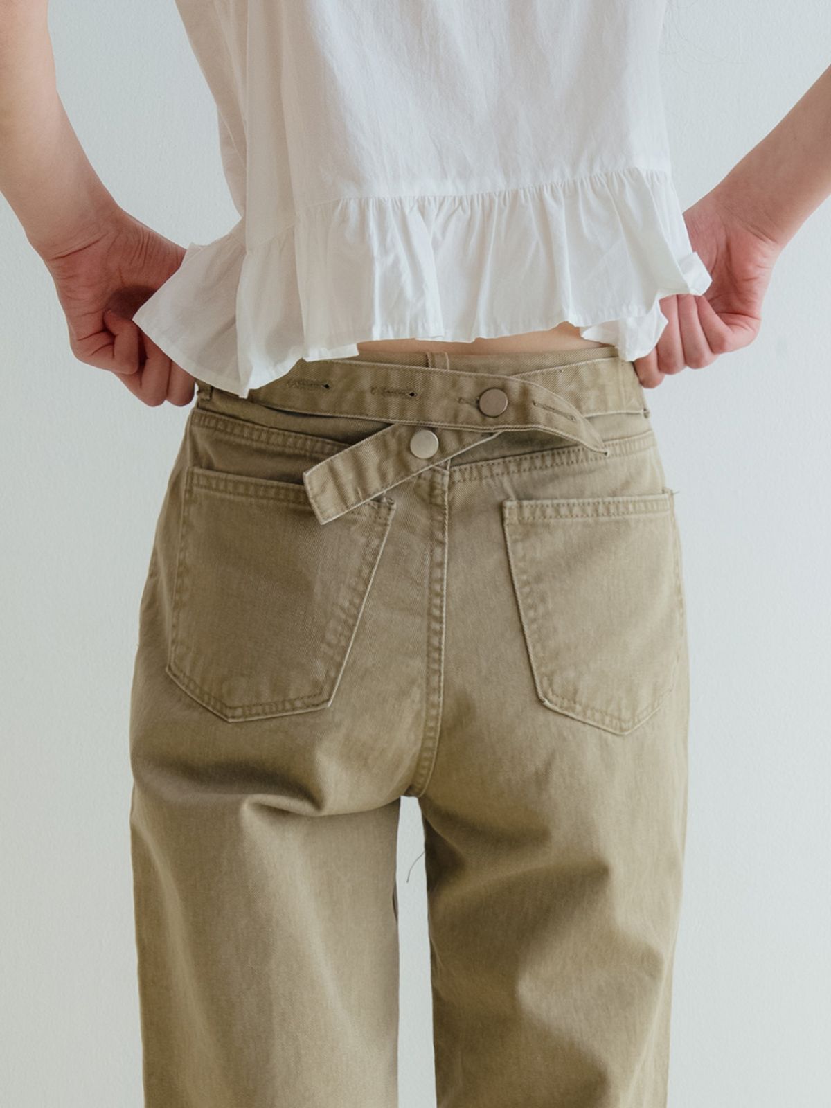 뮈르뮈르(MURMURE) 켄느 벨트 버뮤다 코튼 팬츠_Kenne Pants