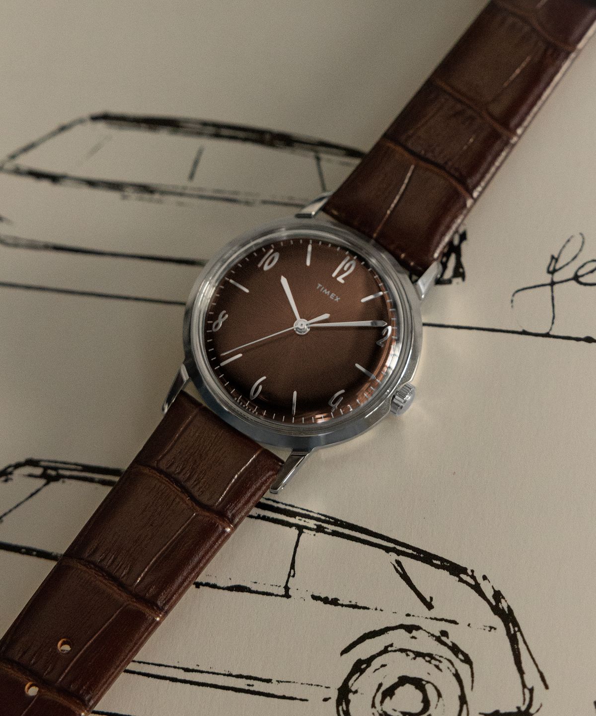 타이맥스(TIMEX) 멀린 핸드와인딩 기계식 아날로그시계 34mm