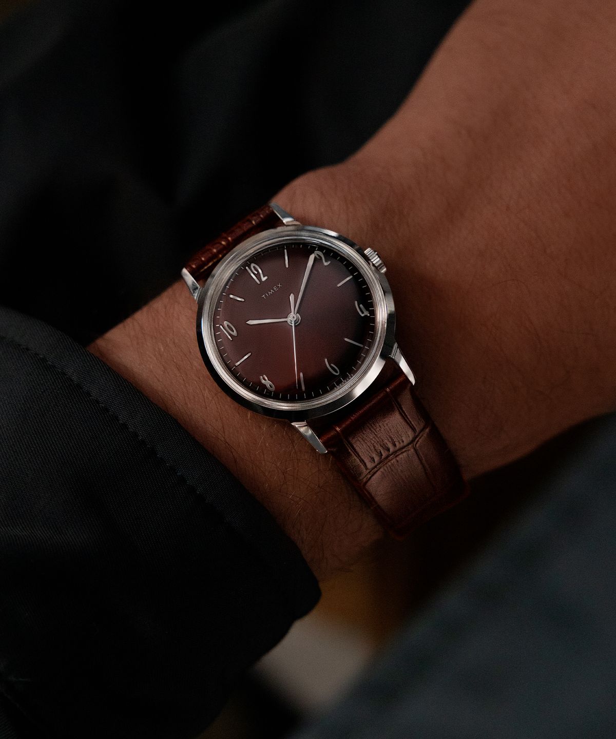 타이맥스(TIMEX) 멀린 핸드와인딩 기계식 아날로그시계 34mm