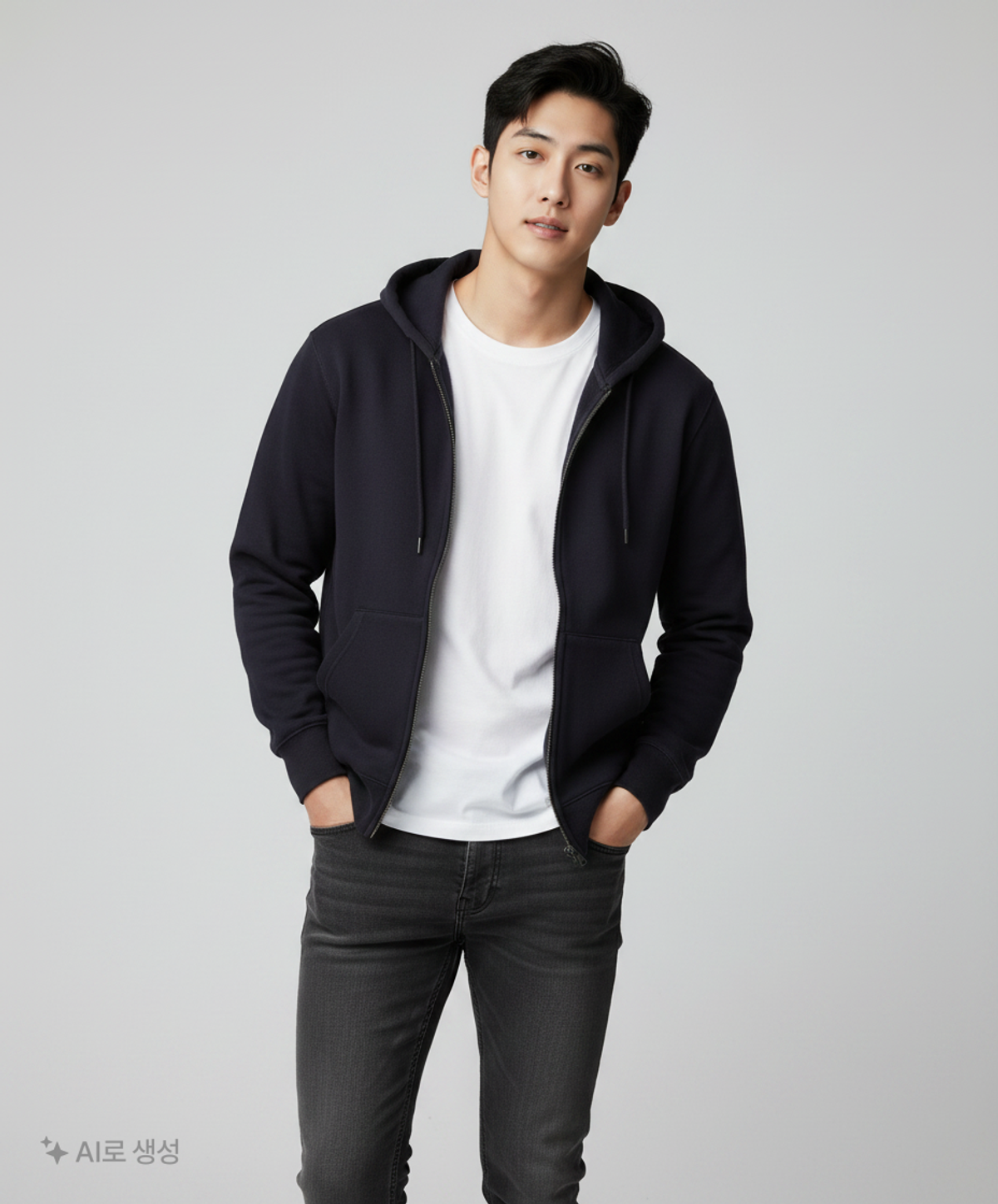 스파오(SPAO) 후드 집업 L