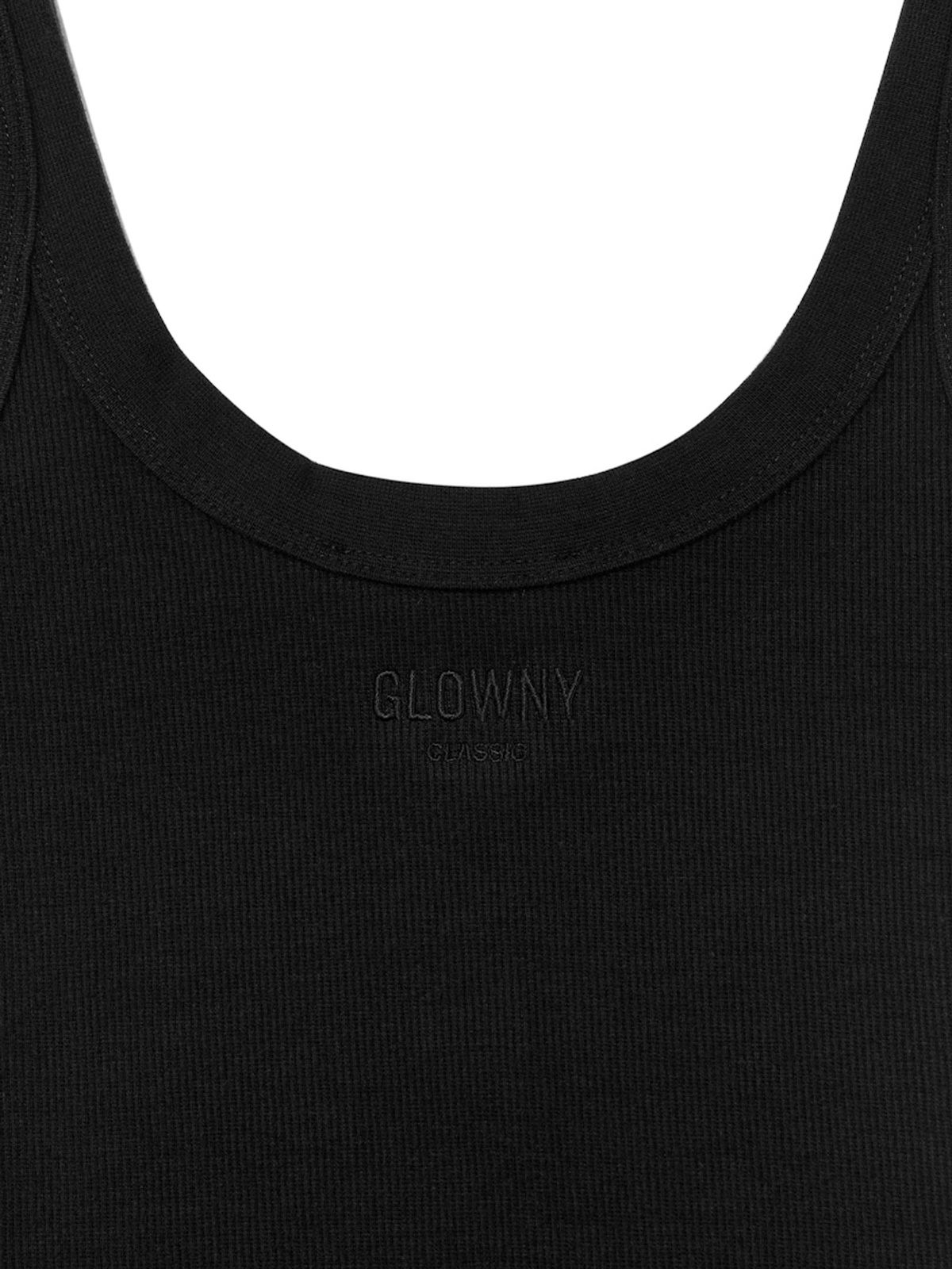 글로니(GLOWNY) G SCOOP NECK BODYSUIT (BLACK)