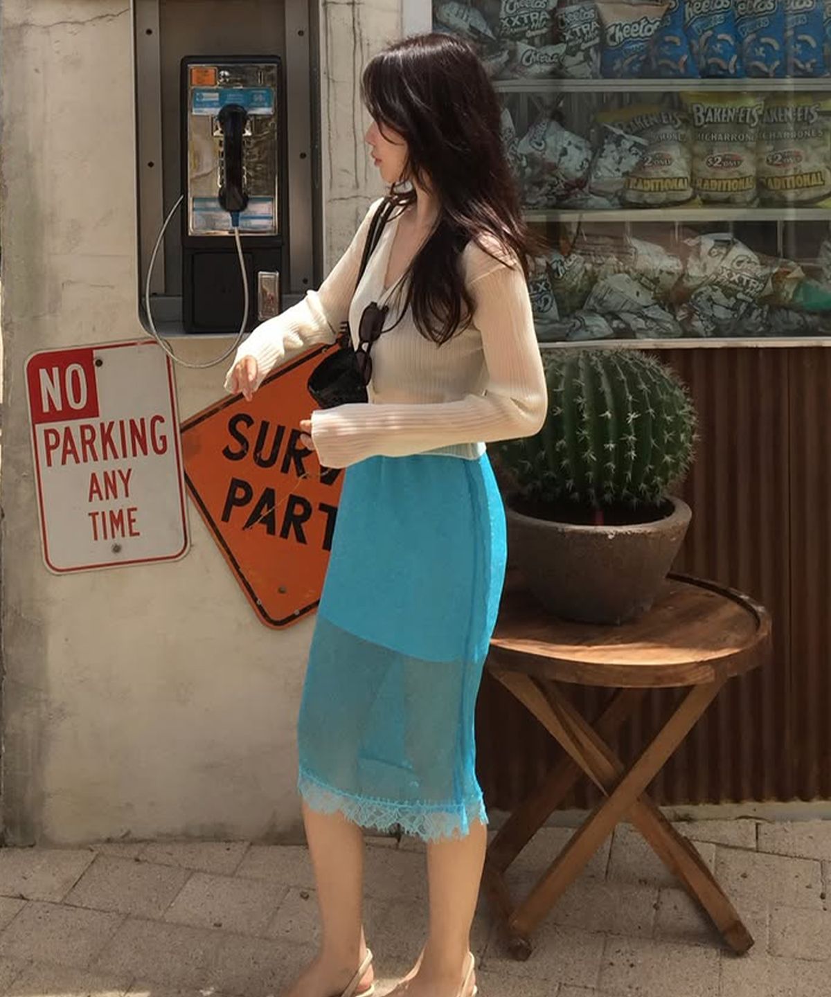뮈르뮈르(MURMURE) 파베 글리터 레이어드 시어 스커트_Pave Skirt