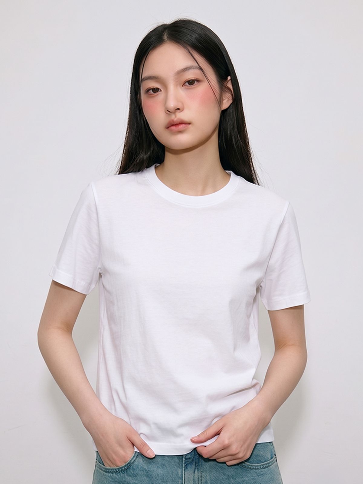 행텐(HANGTEN) 공용 4PACK 베이직 크루넥 반팔 티셔츠_001(10570-298-462-05)