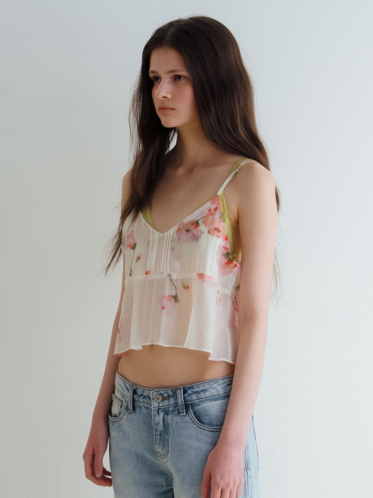 뮈르뮈르(MURMURE) 르젤 플라워 시어 뷔스티에_Lezel Bustier