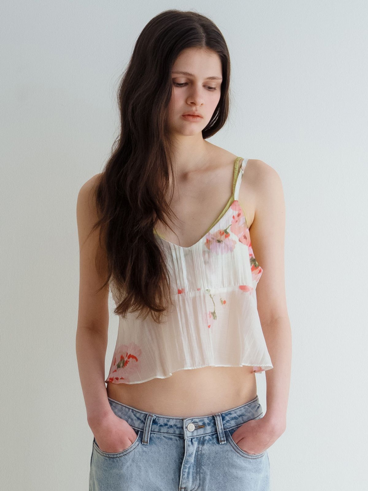 뮈르뮈르(MURMURE) 르젤 플라워 시어 뷔스티에_Lezel Bustier