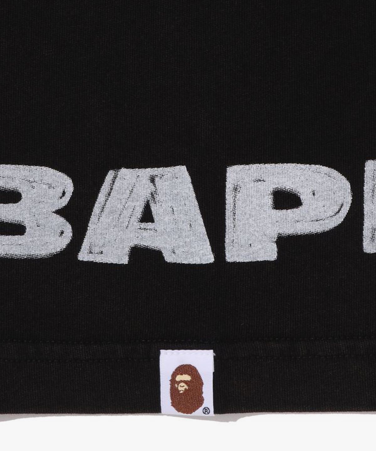 베이프(BAPE) 헤비 워시 핸드 드로우 풋볼 멀티로고 릴렉스드 핏 티셔츠(M) BLACK