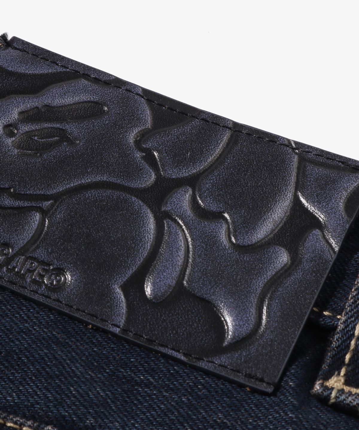 베이프(BAPE) 베이프 스타 패치 13oz 릴렉스드 핏 데님 쇼츠(M) INDIGO