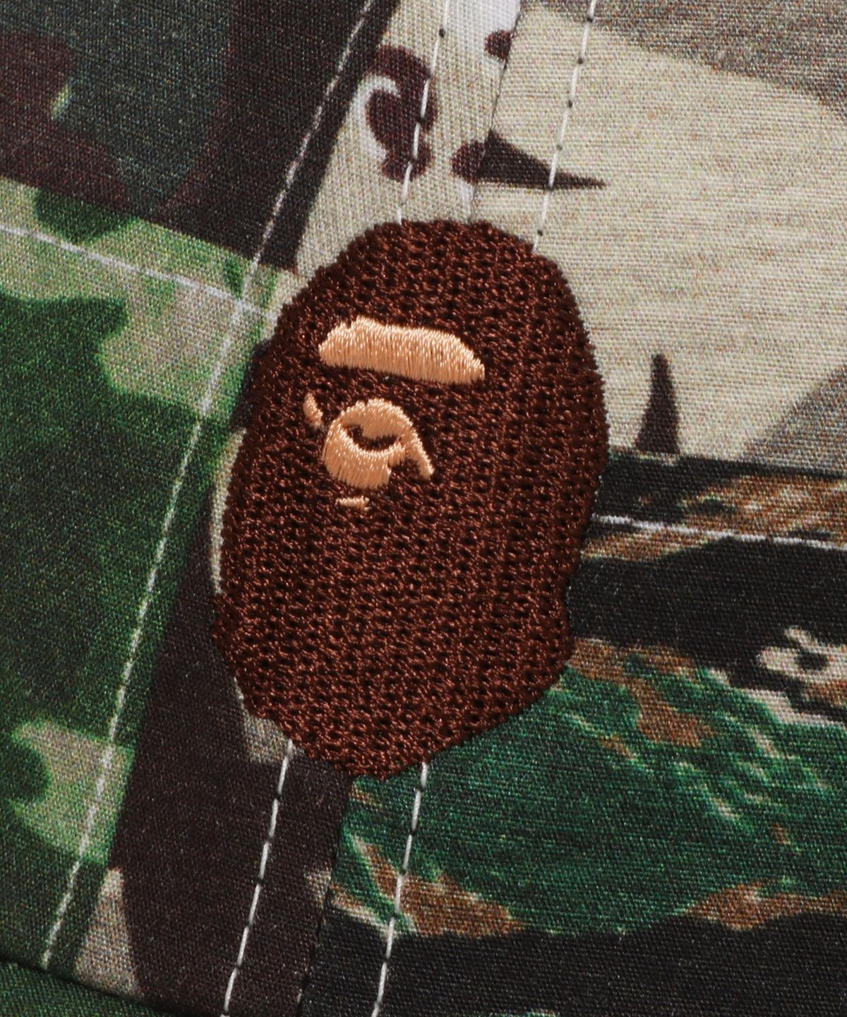 베이프(BAPE) 카모 패치워크 패널 캡 GREEN
