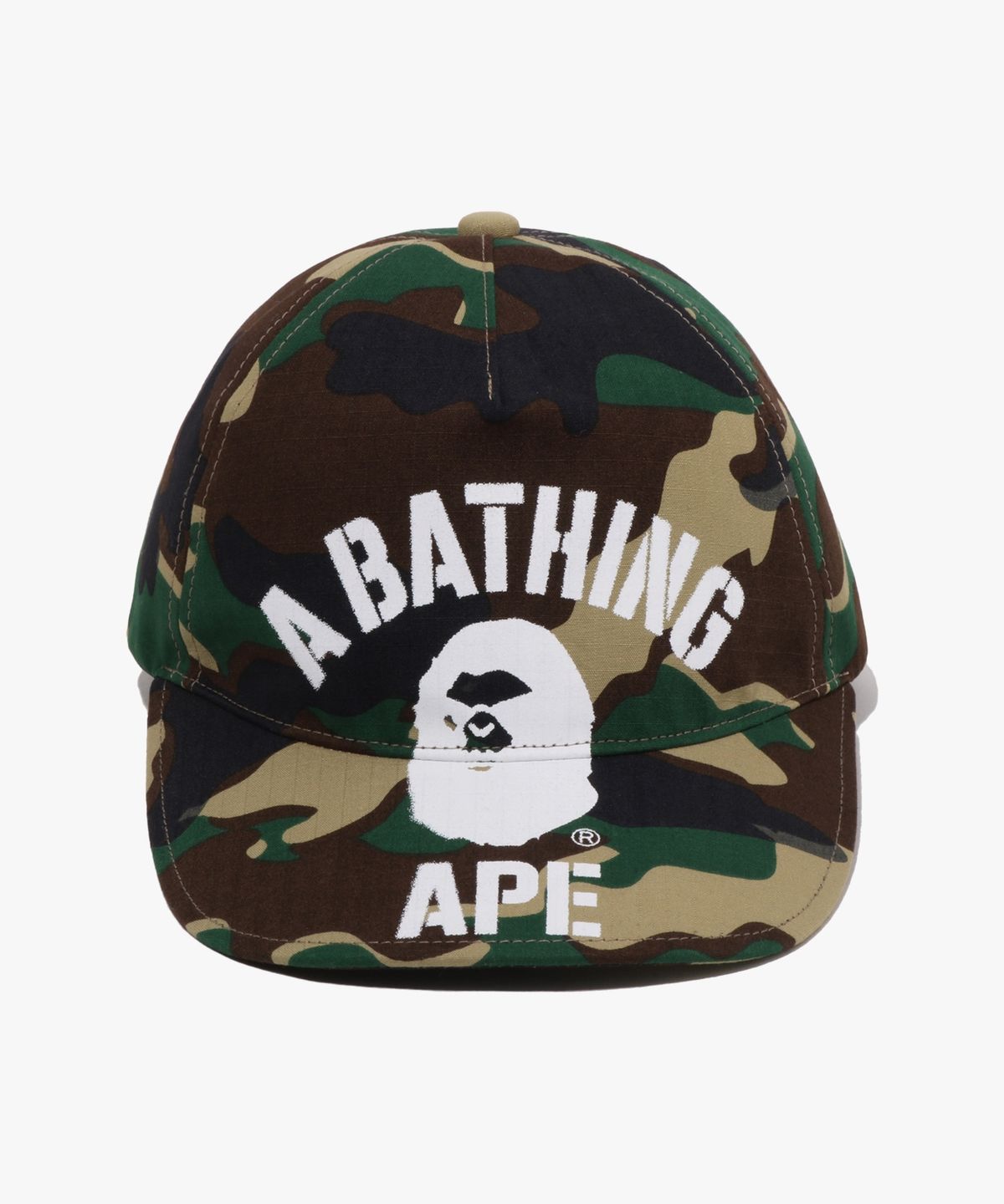 베이프(BAPE) 글리치 우드랜드 카모 캡 GREEN