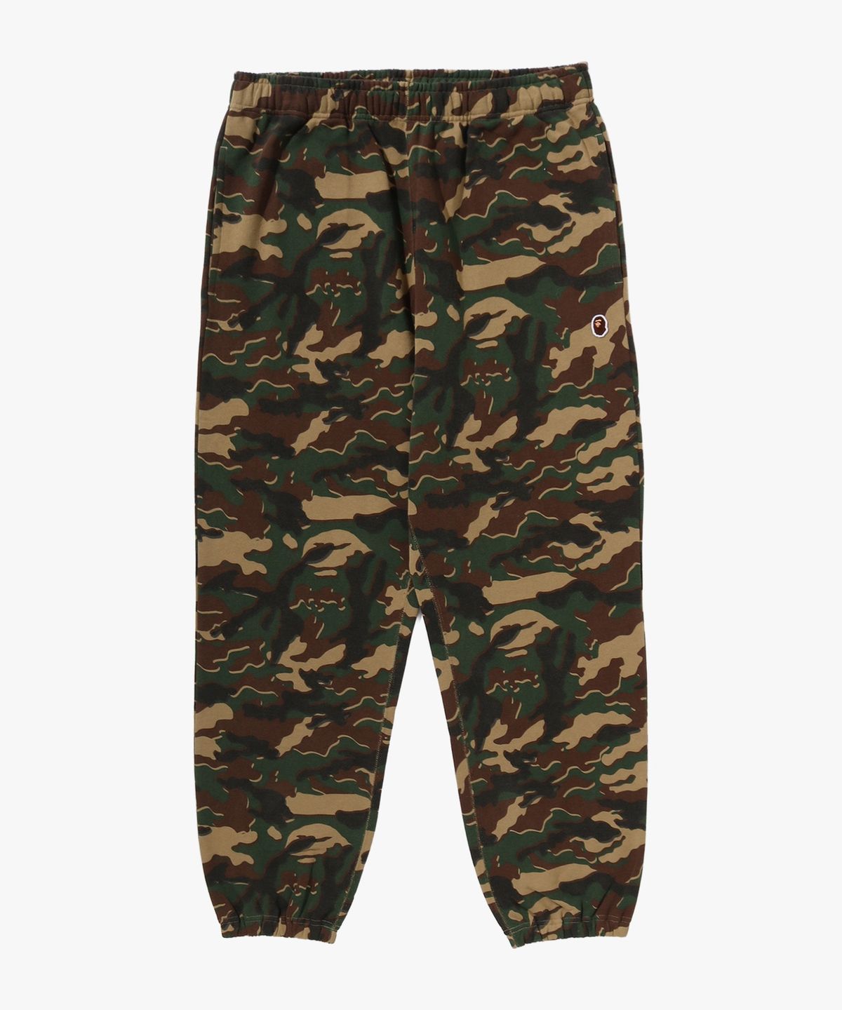 베이프(BAPE) 글리치 우드랜드 카모 릴렉스드 핏 스웨트 팬츠(M) GREEN