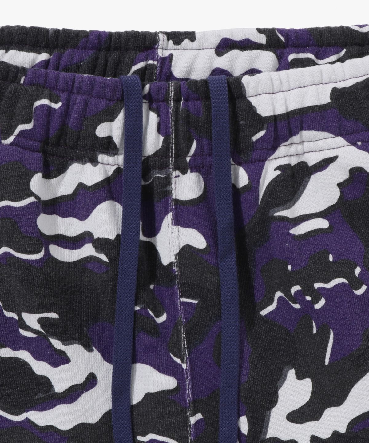 베이프(BAPE) 글리치 우드랜드 카모 릴렉스드 핏 스웨트 팬츠(M) PURPLE